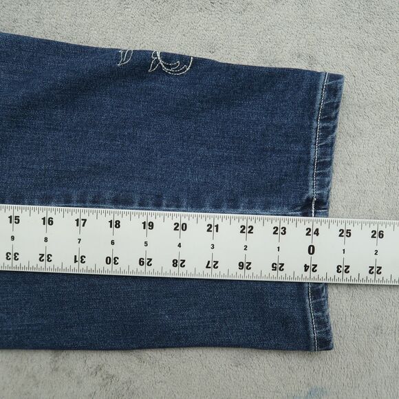 Lane Bryant Jeans Womens Size 20 Blue Mid-Rise Flex Girlfriend Crop 24.5" Inseam - Picture 5 of 16